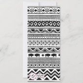 4x9.25 Cartes de menu Boho Buffalo Tribal Motif Bo (Dos)
