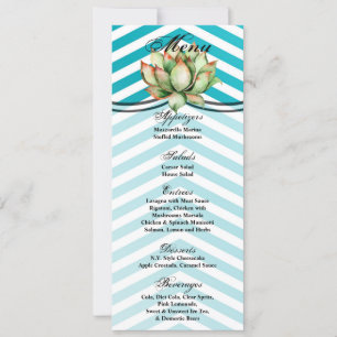 4x9.25 Cartes de menu Boho Cactus Cactus Succulent