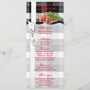 4x9.25 Cartes de menu Camion XMAS Pla Buffalo de N