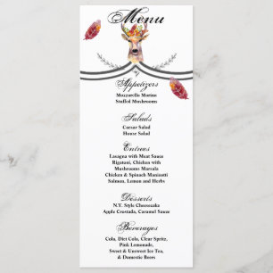 4x9.25 Cartes de menu Les Xsolids gardent leur for