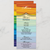 4x9.25 Cartes de menu lgbtq rainbow flag lesbienne (Devant / Derrière)