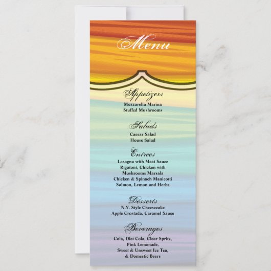 4x9.25 Cartes de menu lgbtq rainbow flag lesbienne (Devant)