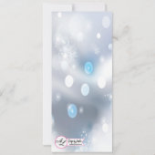 4x9.25 Cartes de menu Ornements Snowflakes Flacons (Dos)