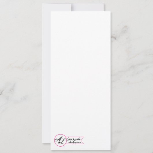 4x9.25 Cartes de menu Sunrise Pathway Walkway Path (Dos)