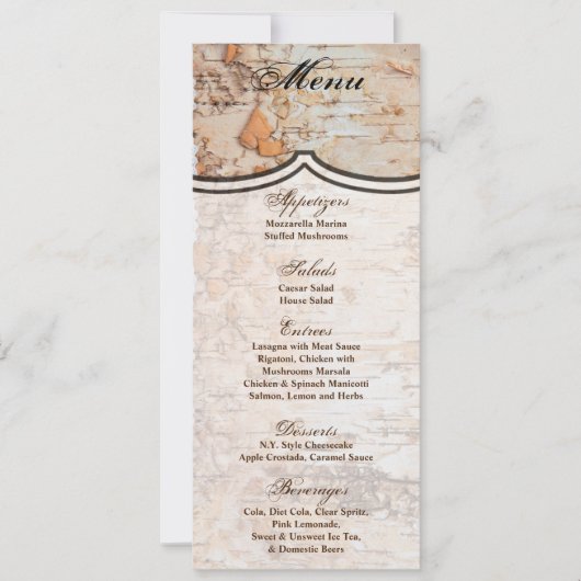 4x9.25 Cartes de menu terroir grange en dentelle d (Devant)