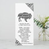 4x9.25 Cartes de programme Boho Buffalo Tribal Mot (Debout devant)