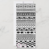 4x9.25 Cartes de programme Boho Buffalo Tribal Mot (Dos)