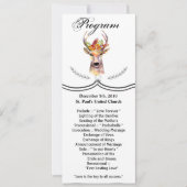 4x9.25 Cartes de programme Boho Deer Buck Head Bro (Devant)