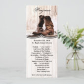4x9.25 Cartes de programme Boots Country Rustic We (Debout devant)