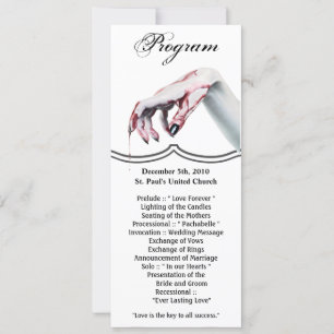 4x9.25 Cartes de programme bvzombie goutte de sang