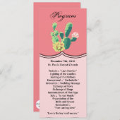 4x9.25 Cartes de programme Cactus de Bohême Succul (Devant / Derrière)