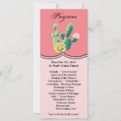 4x9.25 Cartes de programme Cactus de Bohême Succul (Devant)