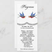 4x9.25 Cartes de programme Cartes de tatouage trad (Devant / Derrière)