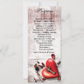 4x9.25 Cartes de programme Country Wood Key to my  (Devant)