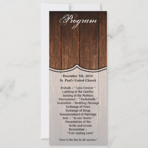 4x9.25 Cartes de programme Grange Wood Country Rus