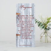 4x9.25 Cartes de programme Lavage blanc Bois Grang (Debout devant)