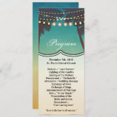 4x9.25 Cartes de programme Plage Coucher de soleil (Devant / Derrière)