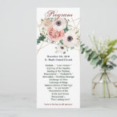 4x9.25 Cartes de programme Rose de jardin géométri (Debout devant)