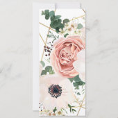 4x9.25 Cartes de programme Rose de jardin géométri (Dos)