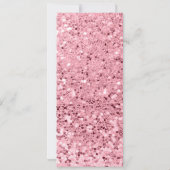 4x9.25 Cartes de programme Rose Parties scintillan (Dos)