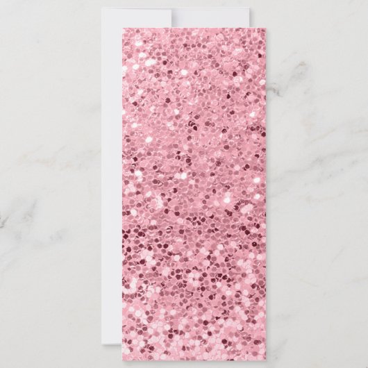 4x9.25 Cartes de programme Rose Parties scintillan (Dos)