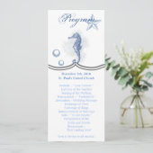 4x9.25 Cartes de programme Seahorse Sea Ocean Beac (Debout devant)