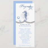 4x9.25 Cartes de programme Seahorse Sea Ocean Beac (Devant / Derrière)