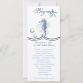 4x9.25 Cartes de programme Seahorse Sea Ocean Beac (Devant)