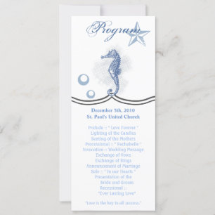 4x9.25 Cartes de programme Seahorse Sea Ocean Beac