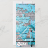4x9.25 Menu Kaarten Blauw Hout Schuur Deurlaarzen (Achterkant)
