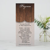 4x9.25 Programma Kaarten Barn Wood Country Rustic (Staand voorkant)