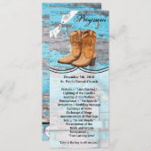 4x9.25 Programma Kaarten Blauw Hout Schuur Deurlaa (Voorkant / Achterkant)