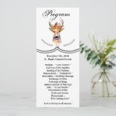 4x9.25 Programma Kaarten Boho Deer Buck Head Brown (Staand voorkant)