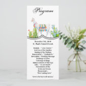 4x9.25 Programma Kaarten Boho Llama Bohemian Cacti (Staand voorkant)