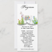 4x9.25 Programma Kaarten Boho Llama Bohemian Cacti (Voorkant)