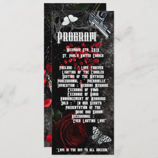 4x9.25 Programma Kaarten Haunting Adeline Zade Mea (Voorkant / Achterkant)