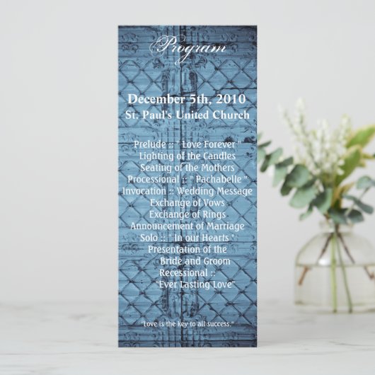 4x9.25 Programma Kaarten Rustieke Tin Panel Plafon (Staand voorkant)