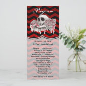 4x9.25 Programma Kaarten schedel Roos Gotische Che (Staand voorkant)