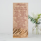 4x9.25 Programma Kaarten Tarwe op Burlap Sack Land (Staand voorkant)