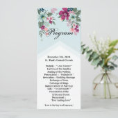 4x9.25 Programma Kaarten Tropical Flower op Blue O (Staand voorkant)