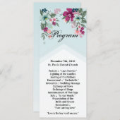 4x9.25 Programma Kaarten Tropical Flower op Blue O (Voorkant / Achterkant)