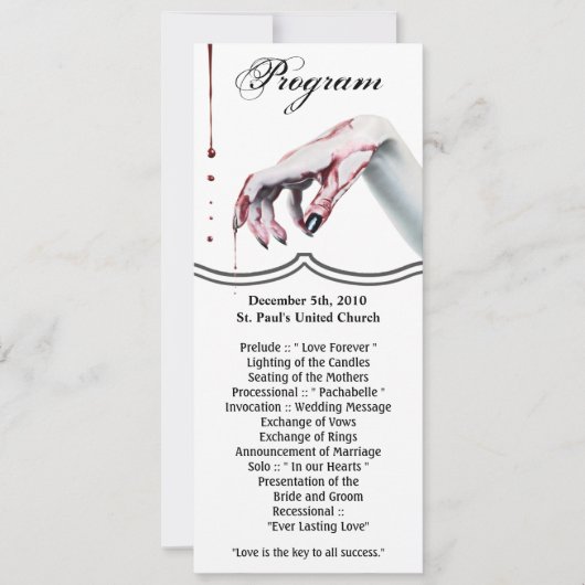 4x9.25 Programma Kaarten voor bloeddrip vampier G (Voorkant)