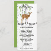 4x9.25 Programma Kaarten XMAS Herten Doe Woodland  (Voorkant / Achterkant)