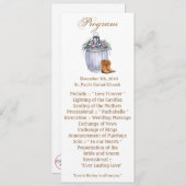 4x9.25 Programma Kaarten Zomer Land Bruiloft Rusti (Voorkant / Achterkant)