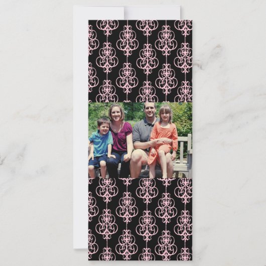 4x9 Familie met de Kaart van de Kerstmis van de Fo (Voorkant)