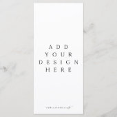 4x9-inch menu of Aangepast ontwerp programma afdru (Voorkant)