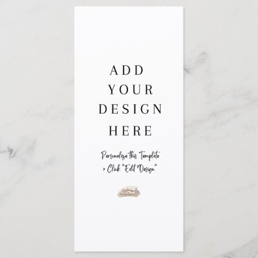 4x9-inch menu of Aangepast ontwerp programma afdru (Voorkant)