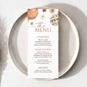4x9" Klein Mielke Pie, Herfst Baby Shower Menu