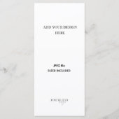 4x9" Menu or Program Printing  (Devant)