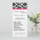 4x9 Programme de mariage - Damas noires et rose ch (Debout devant)